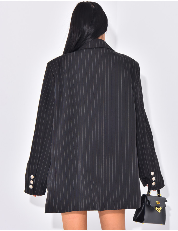 Blazer à fines rayures