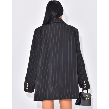 Blazer à fines rayures