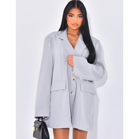 Blazer à fines rayures