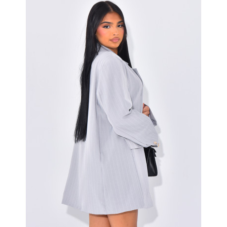Blazer à fines rayures