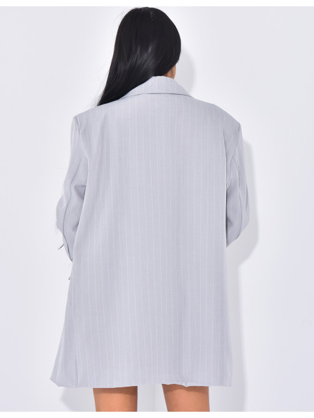 Blazer à fines rayures