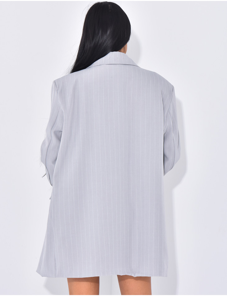 Blazer à fines rayures