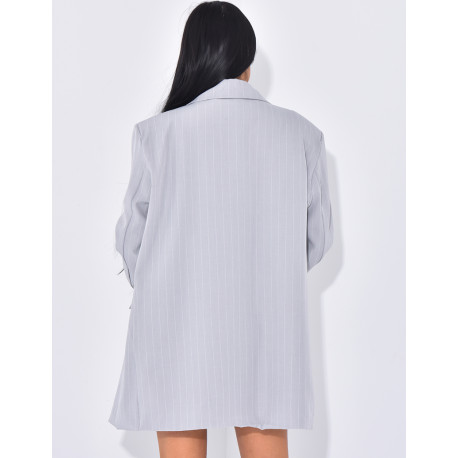 Blazer à fines rayures