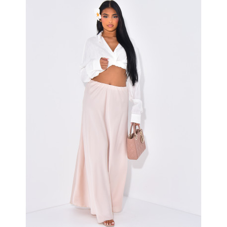 Langer Rock aus Satin