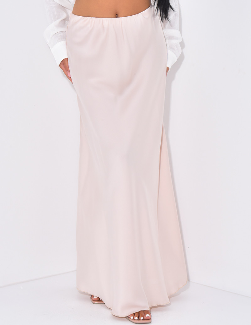 Langer Rock aus Satin