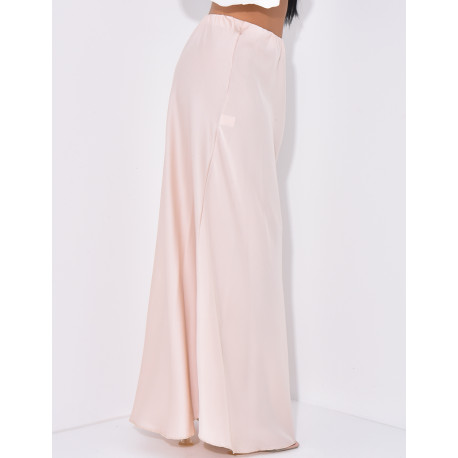 Langer Rock aus Satin