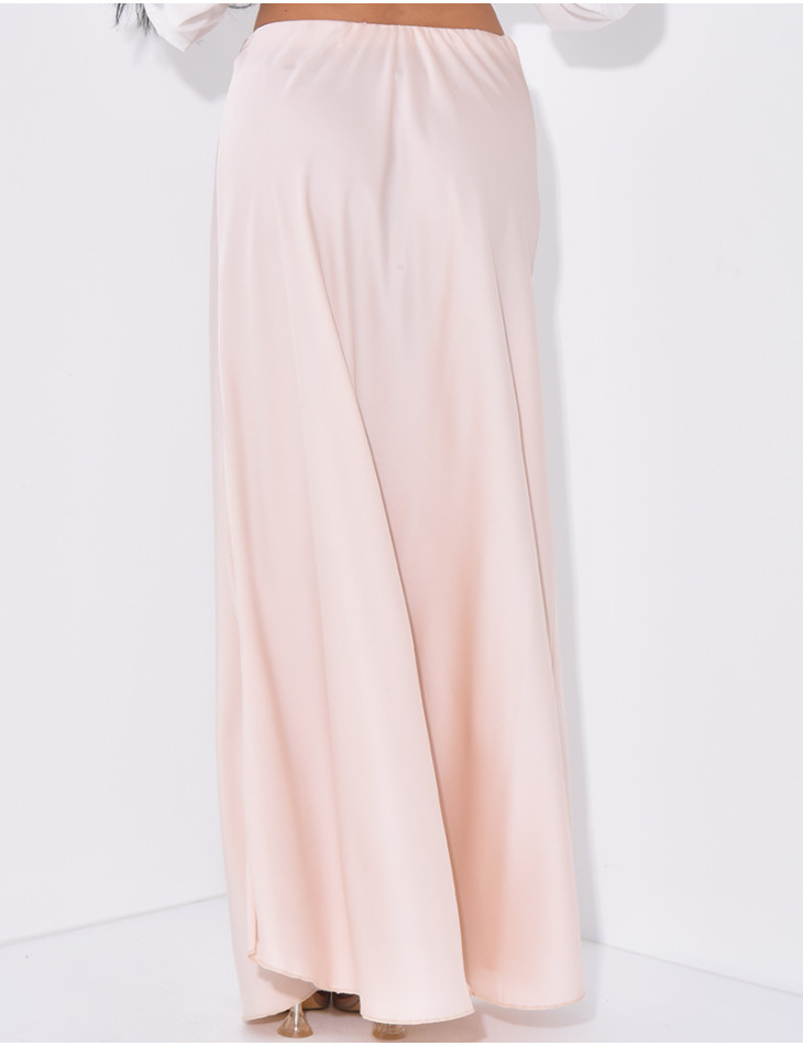Langer Rock aus Satin