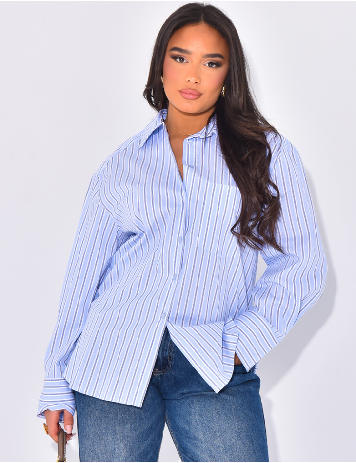 Oversized striped shirt