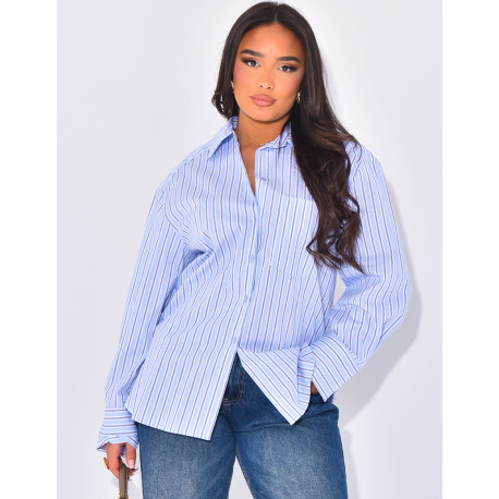 Oversized striped shirt