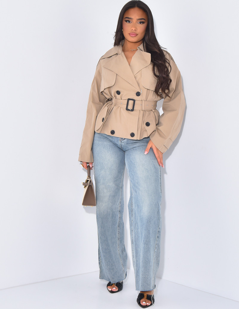 Trench court à nouer à la...