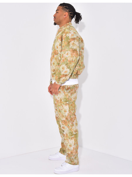 Ensemble à fleurs texturé