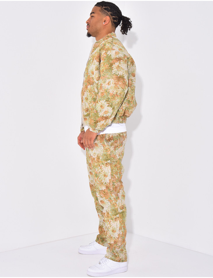 Ensemble à fleurs texturé