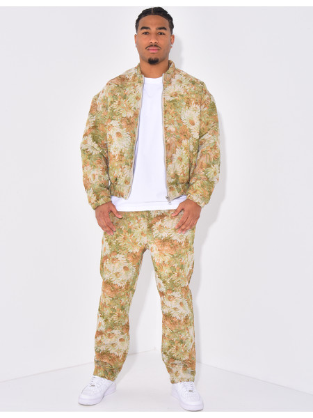 Ensemble à fleurs texturé