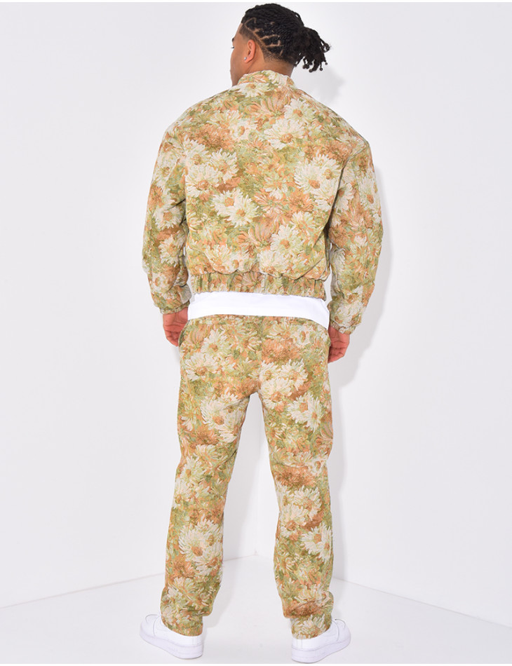 Ensemble à fleurs texturé