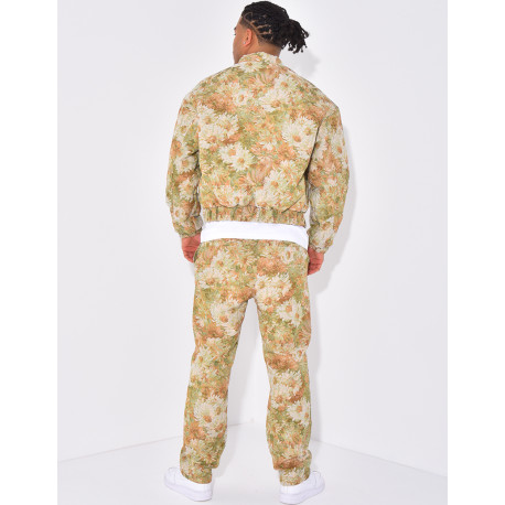 Ensemble à fleurs texturé