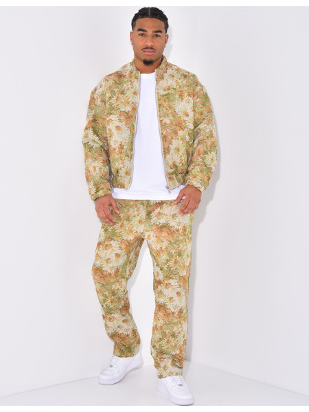 Ensemble à fleurs texturé