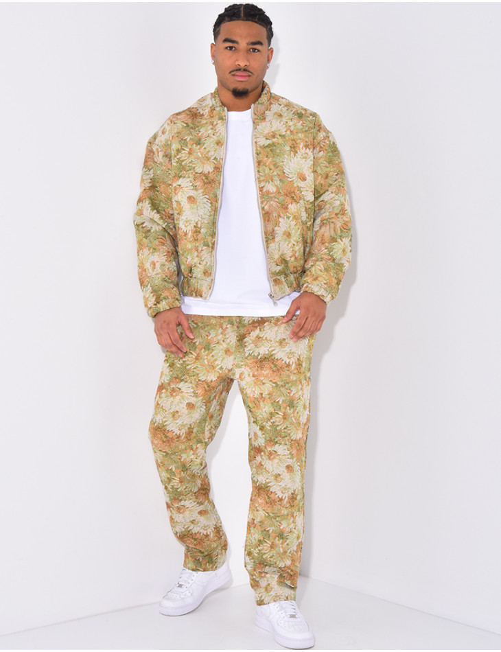 Ensemble à fleurs texturé