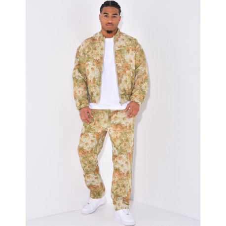 Ensemble à fleurs texturé