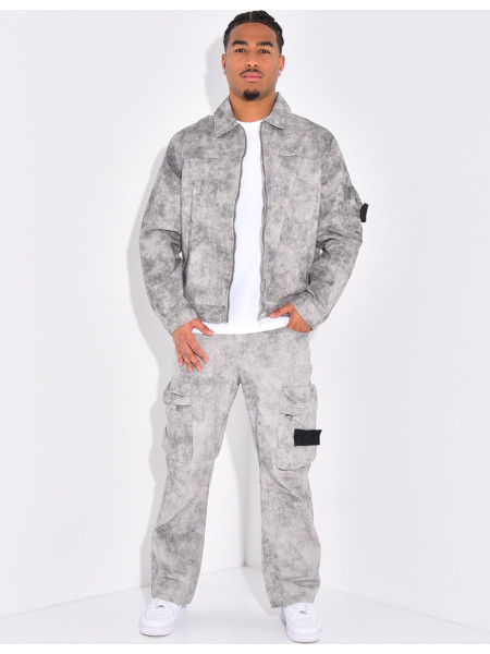 Ensemble pantalon et veste en jeans