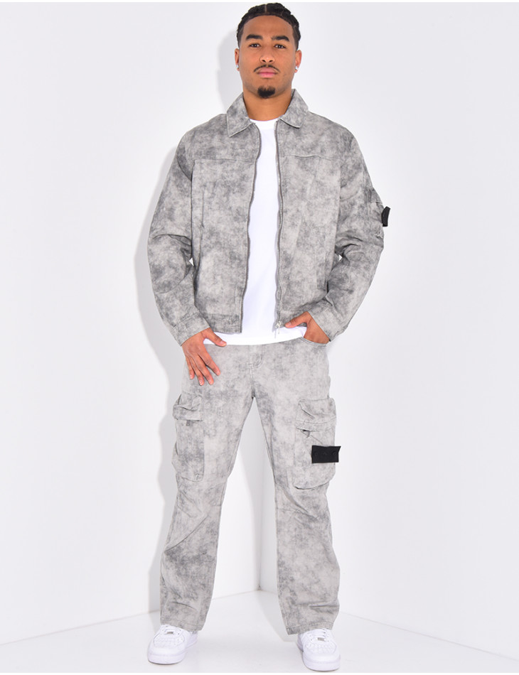 Ensemble pantalon et veste en jeans