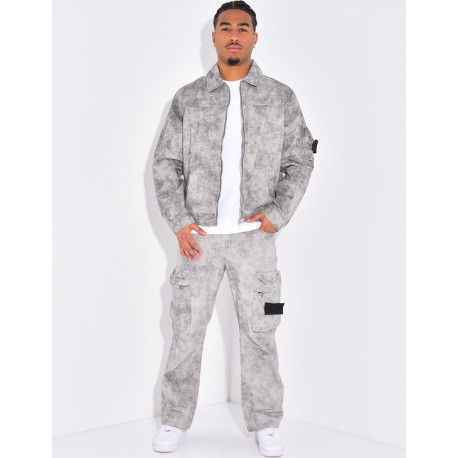 Ensemble pantalon et veste en jeans