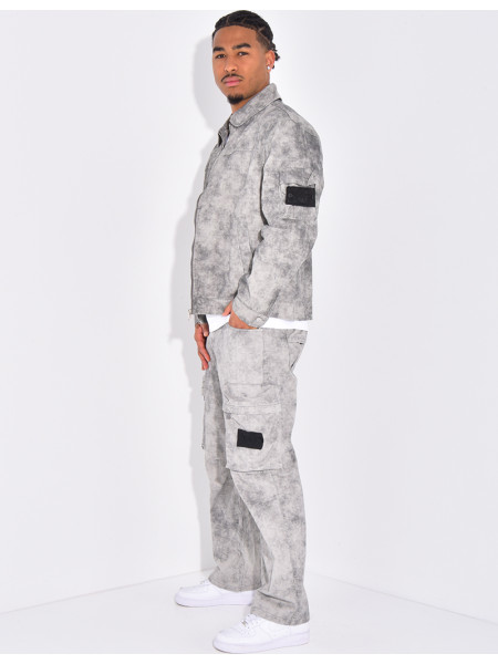 Ensemble pantalon et veste en jeans