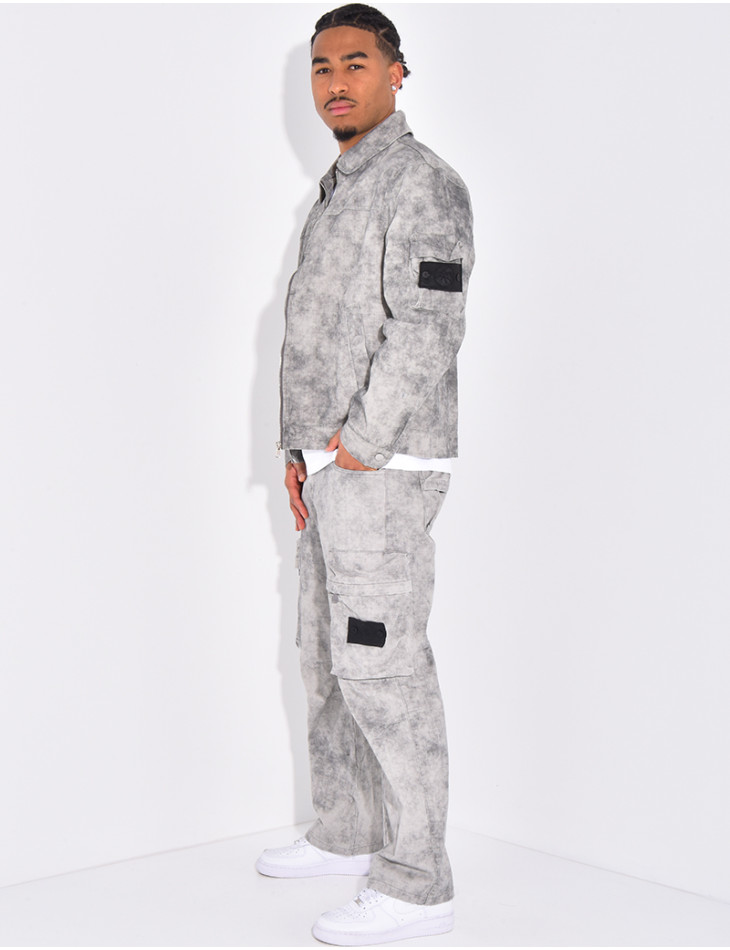 Ensemble pantalon et veste en jeans