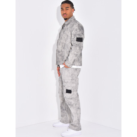 Ensemble pantalon et veste en jeans