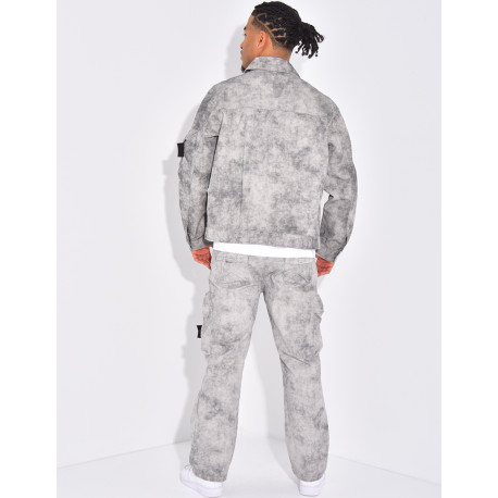 Ensemble pantalon et veste en jeans