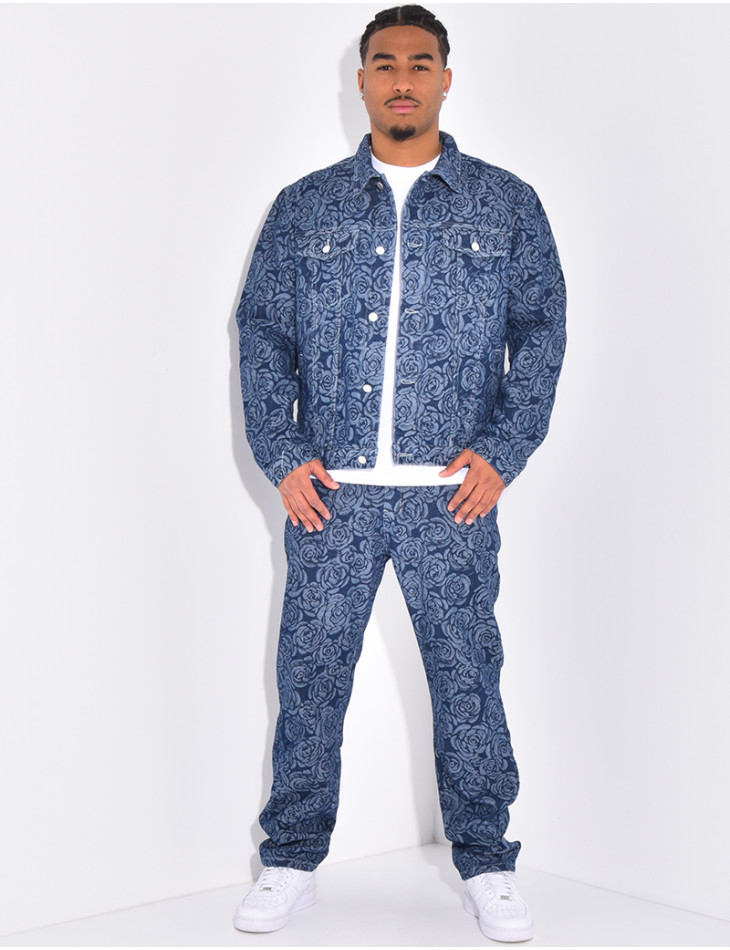 Ensemble pantalon et veste à motifs