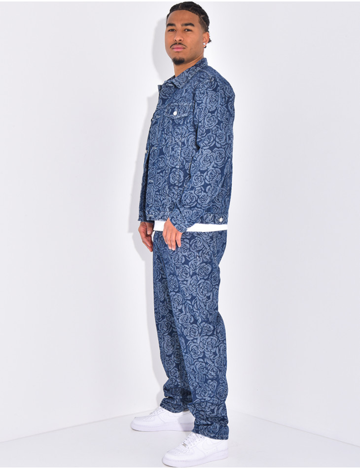 Ensemble pantalon et veste à motifs