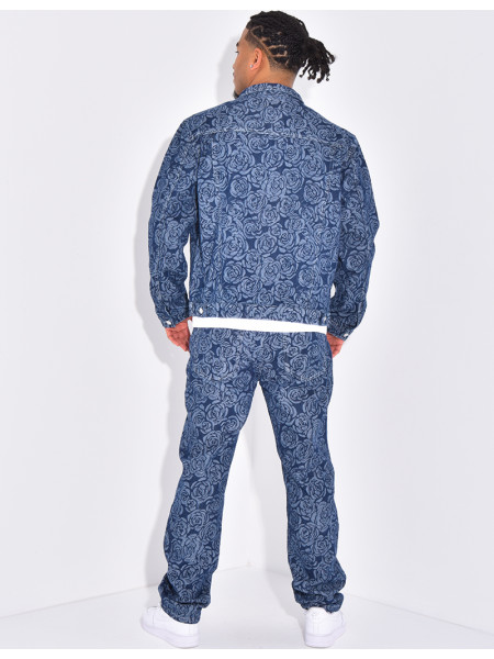 Ensemble pantalon et veste à motifs