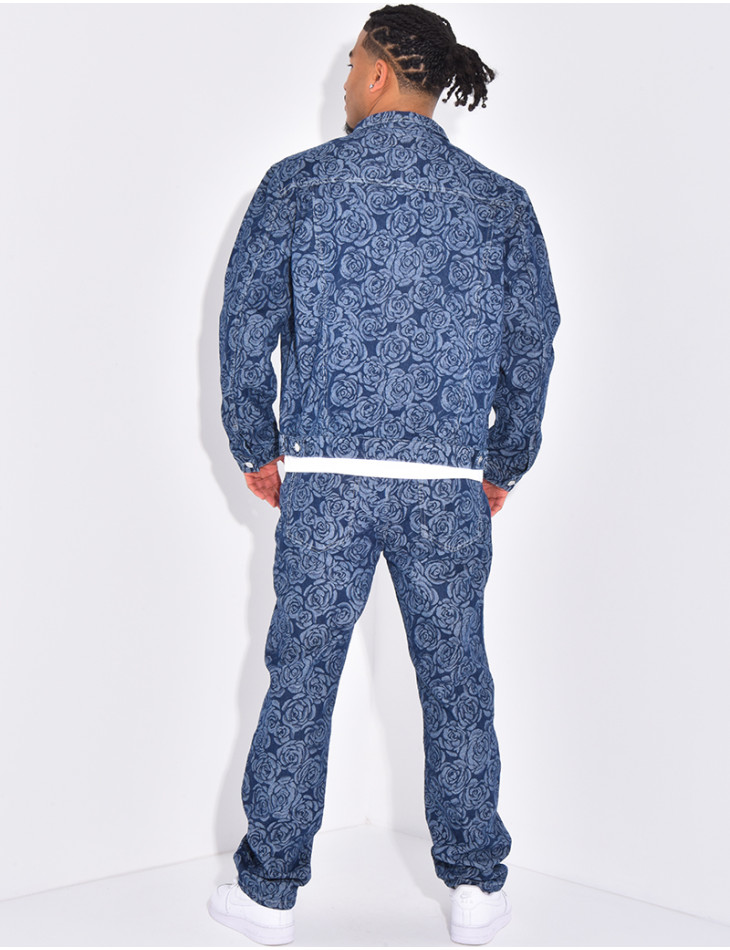 Ensemble pantalon et veste à motifs