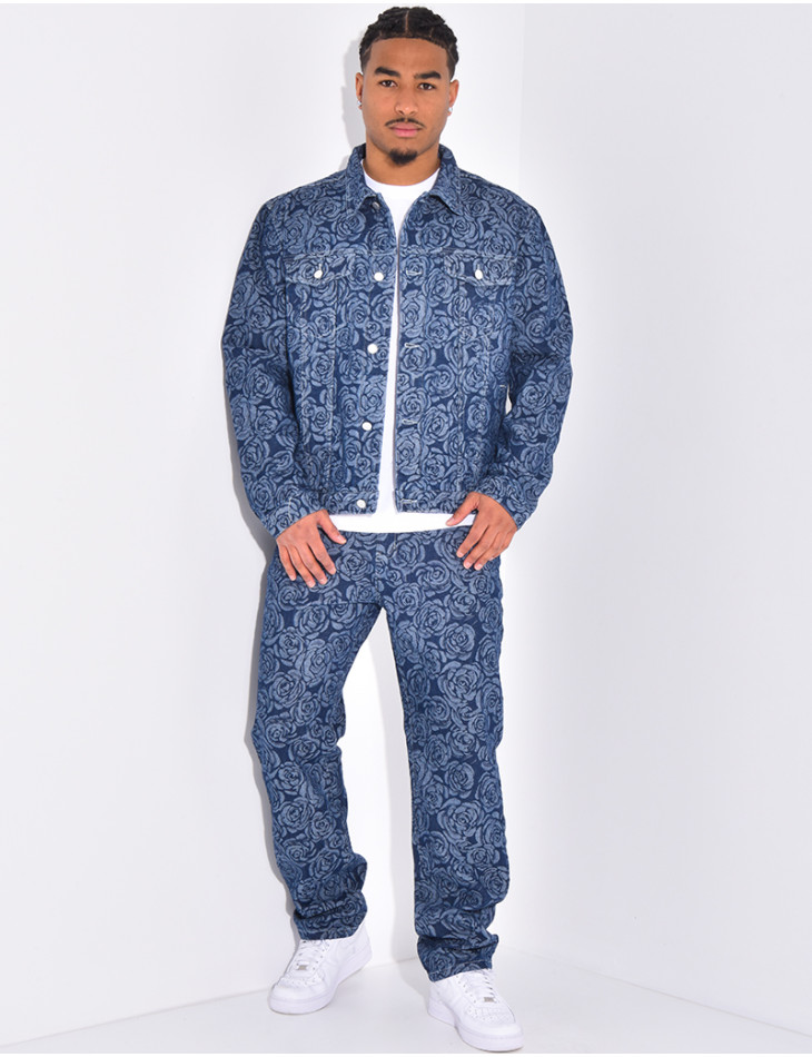 Ensemble pantalon et veste à motifs