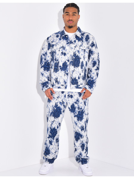 Ensemble pantalon et veste à motifs