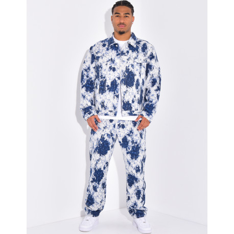 Ensemble pantalon et veste à motifs