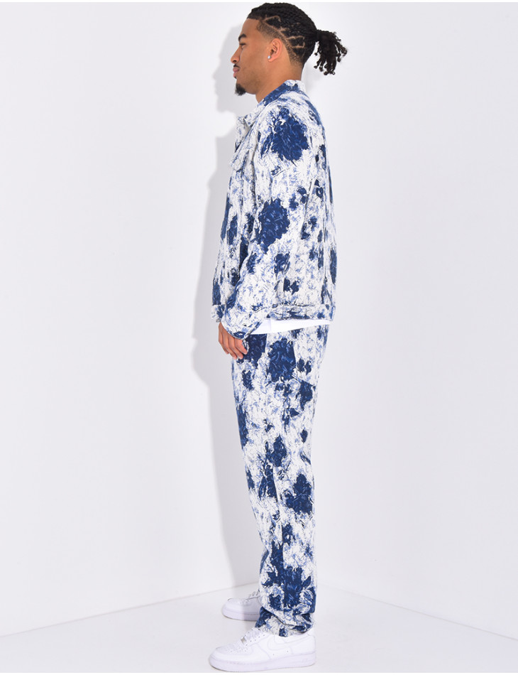 Ensemble pantalon et veste à motifs