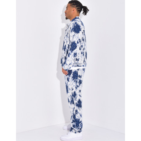 Ensemble pantalon et veste à motifs