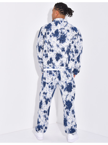 Ensemble pantalon et veste à motifs