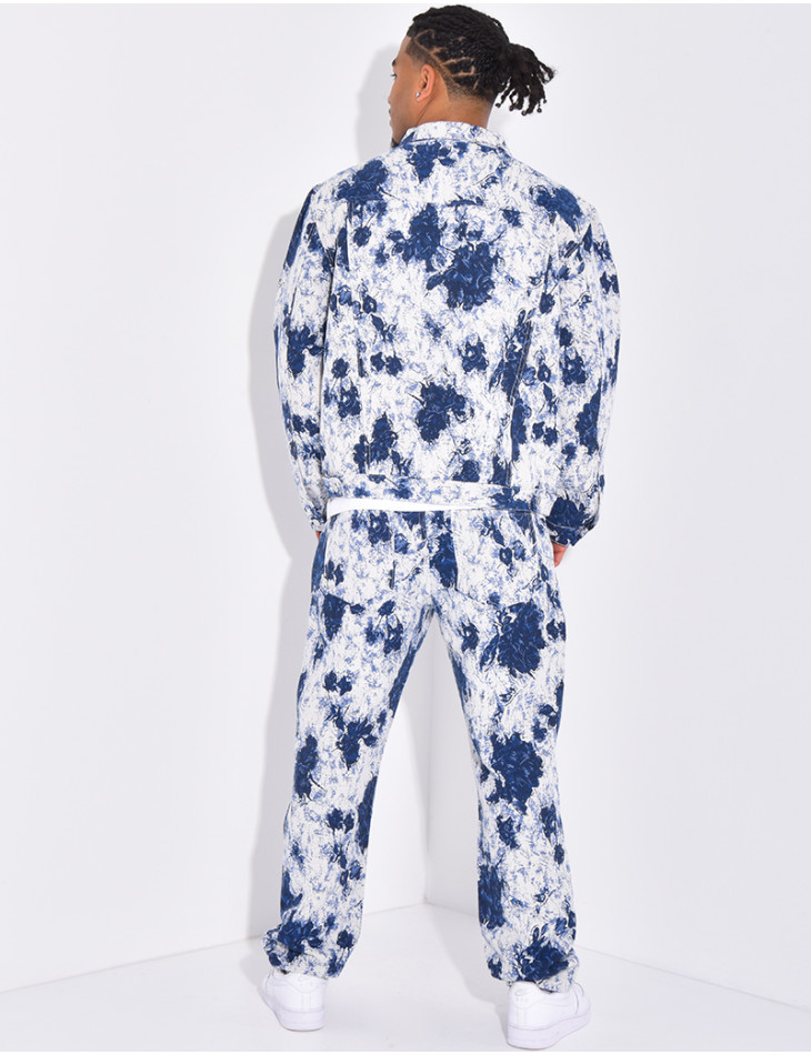 Ensemble pantalon et veste à motifs