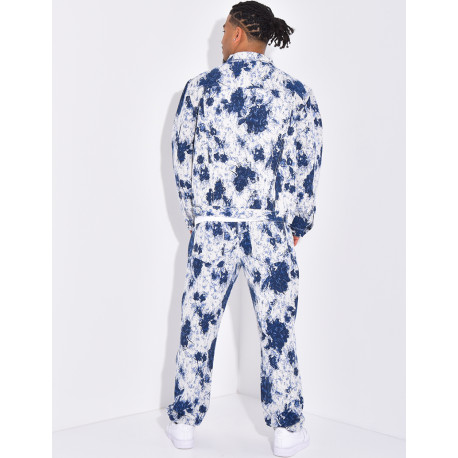 Ensemble pantalon et veste à motifs