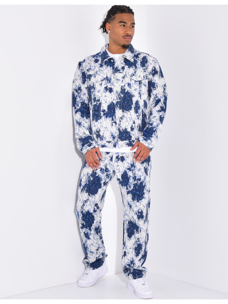 Ensemble pantalon et veste à motifs