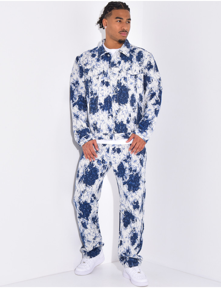 Ensemble pantalon et veste à motifs