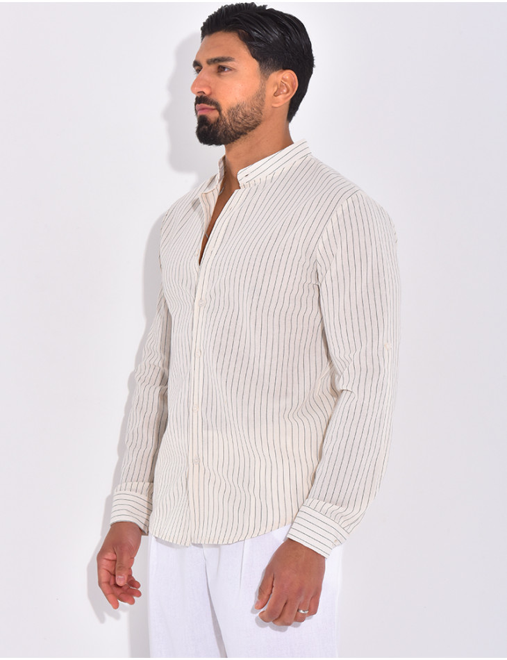 Chemise manches longues à rayures