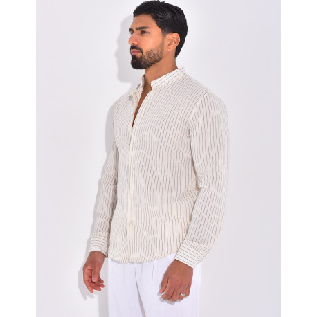 Chemise manches longues à rayures
