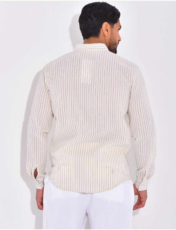 Chemise manches longues à rayures