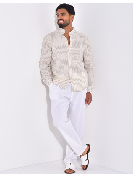 Chemise manches longues à rayures