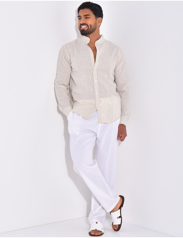 Chemise manches longues à rayures