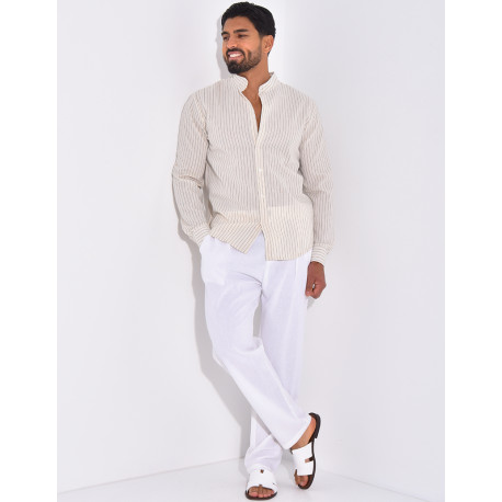 Chemise manches longues à rayures