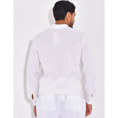 Chemise manches longues à rayures